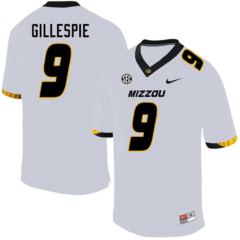 Women #9 Tyree Gillespie Missouri Tigers College Football Jerseys Sale-White